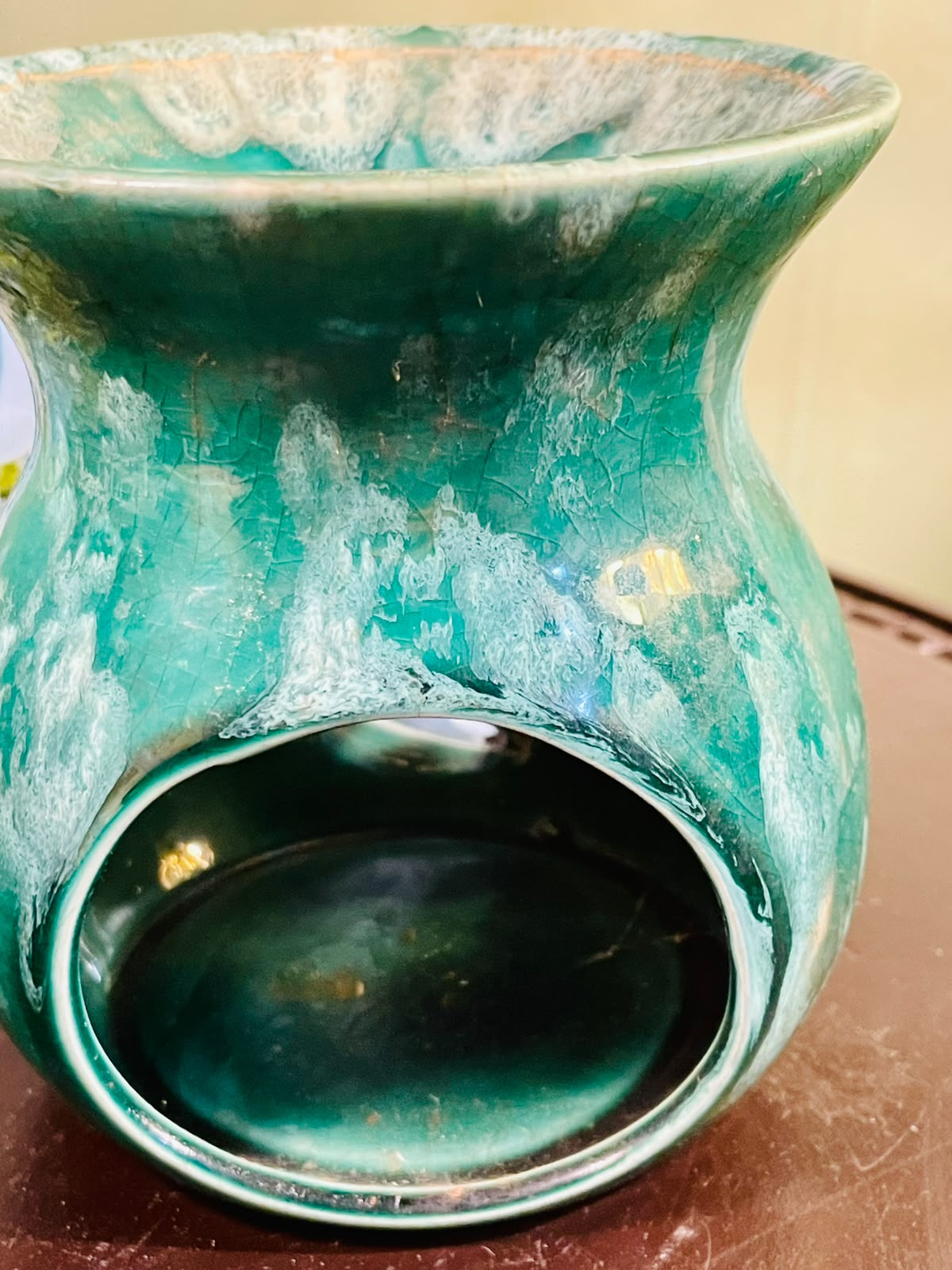 Turquoise Ceramic Wax Melt Burner – Decorative Oil Burner & Tealight Warmer (5 Inch)