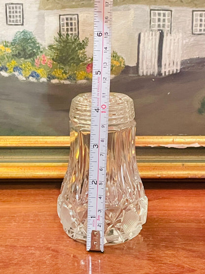 Antique Sterling & Crystal Salt and Pepper Shakers – Vintage Cut Glass Tableware