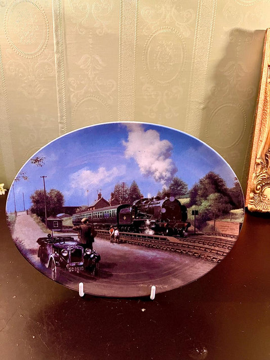 Vintage Steam Train Decorative Plate 7 Inch