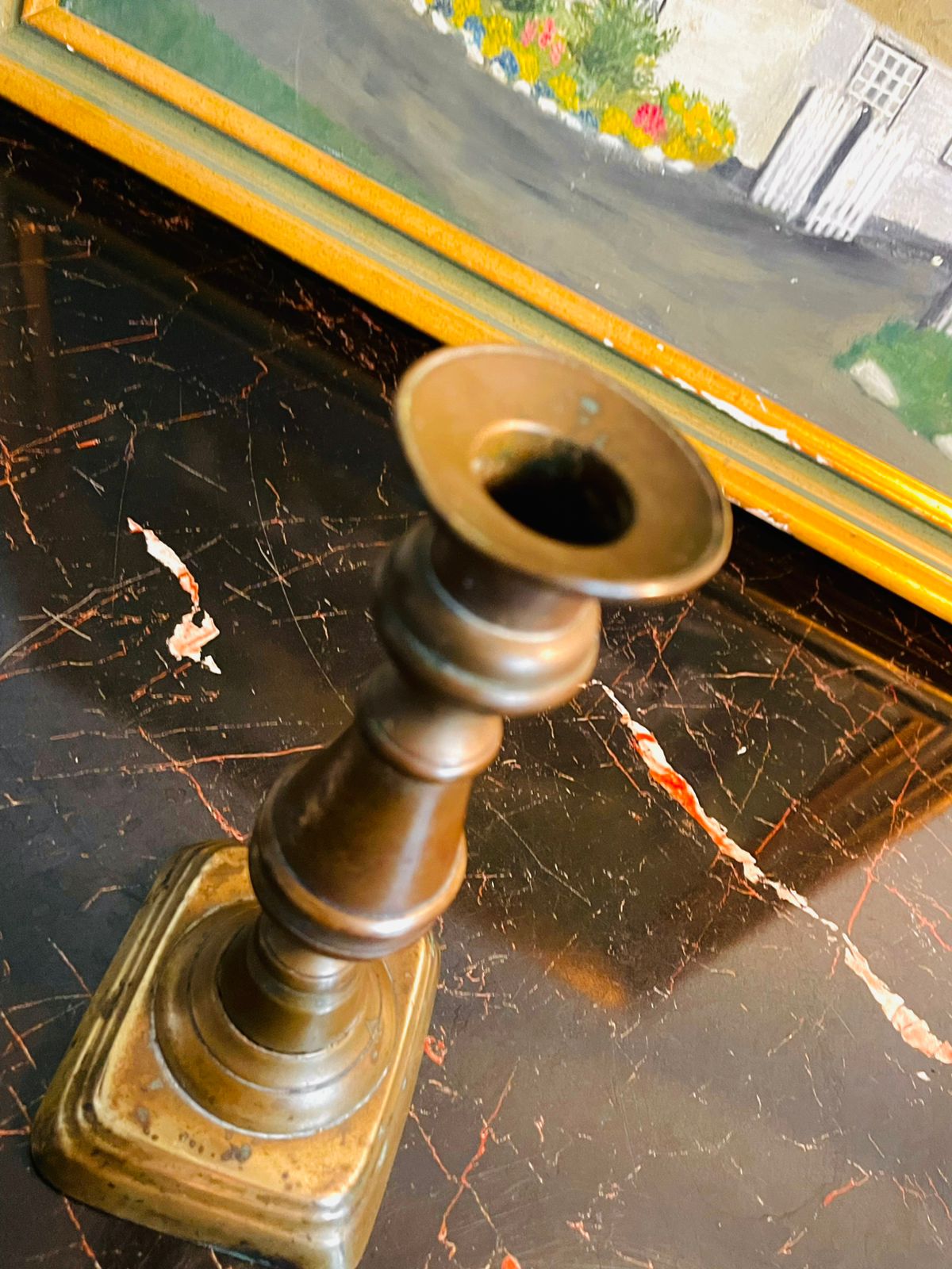 Vintage Brass Taper Candle Holder – Classic Weighted Base