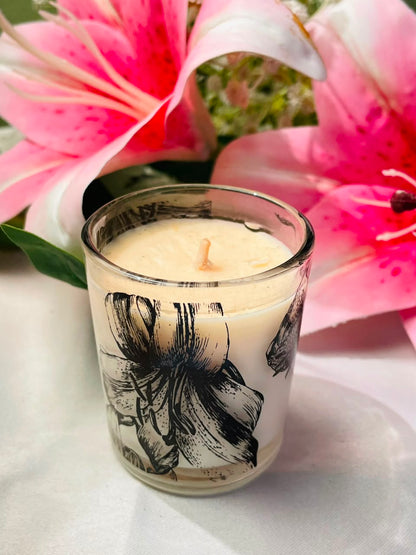 Floral Crystal Candle Holder Approx. 7 cm
