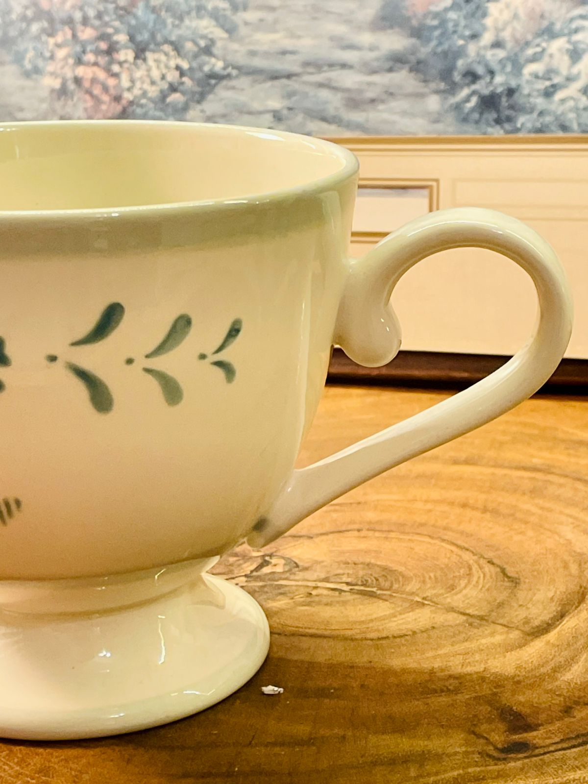Vintage Maruhon Ware Pedestal Cup – Hand Painted Japan