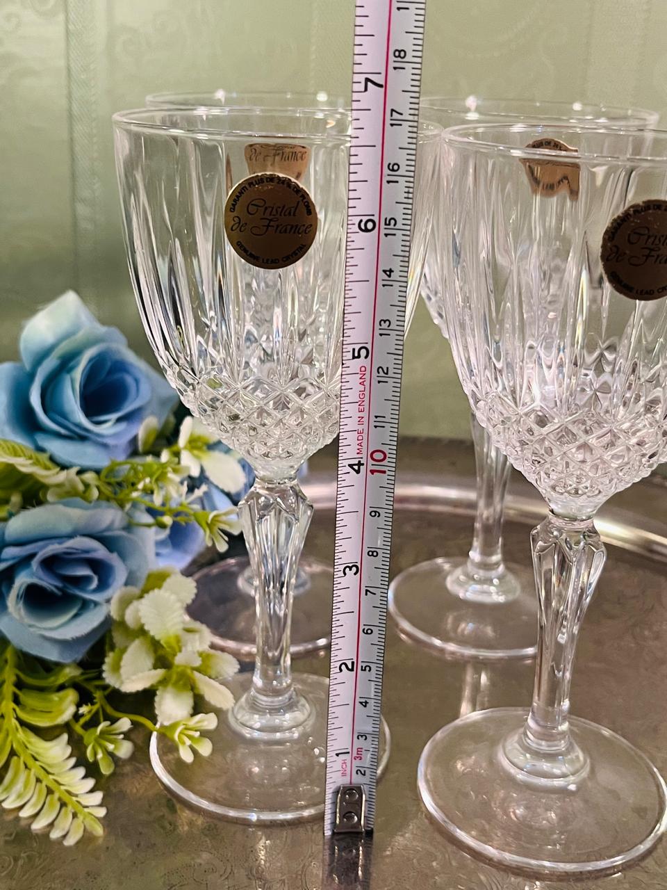 Cristal de France Crystal Goblets Set of 4 – 17 cm