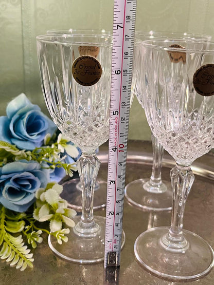 Cristal de France Crystal Goblets Set of 4 – 17 cm