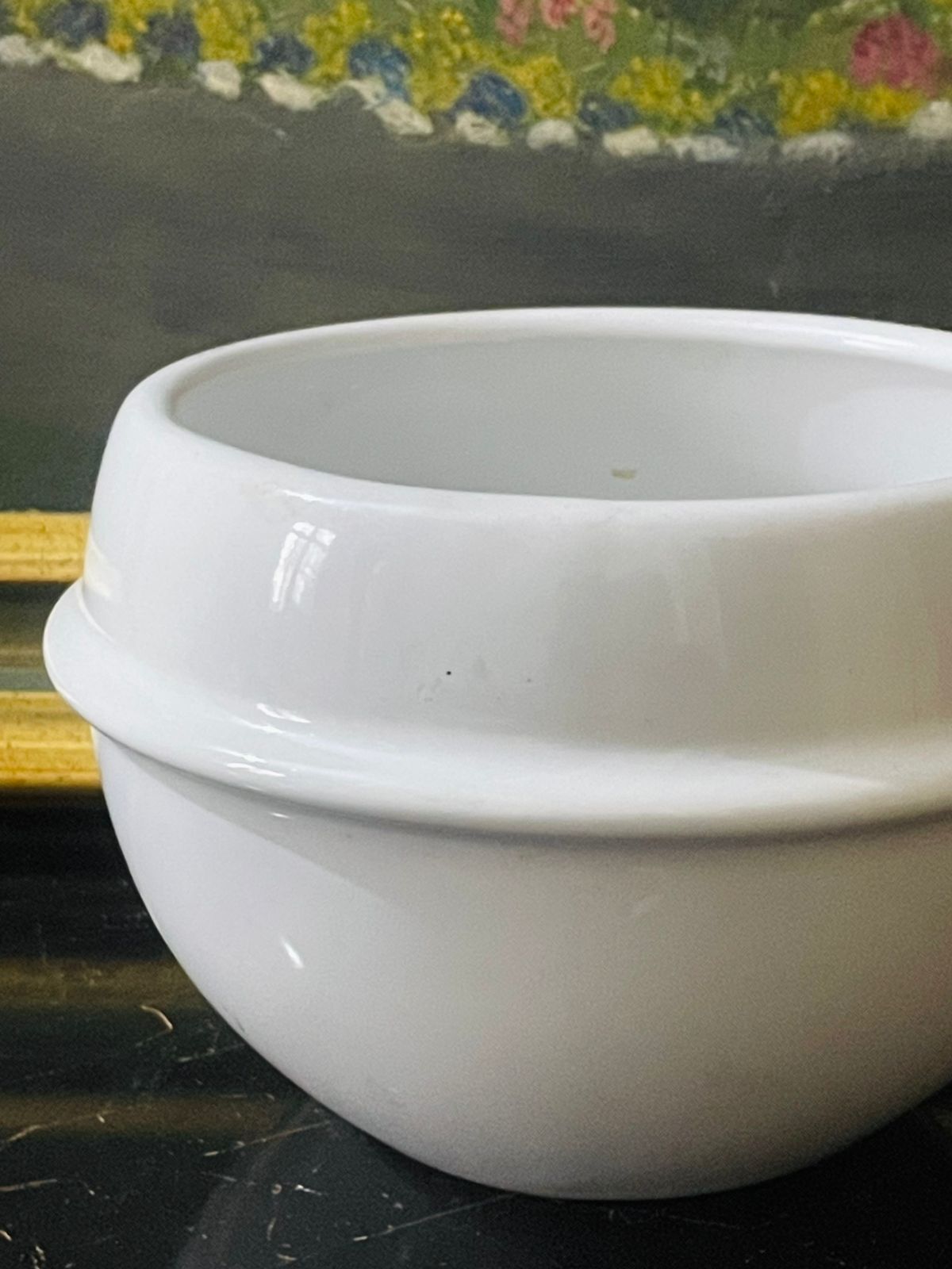 Classic Round White Ceramic Planter – 4.5” Glossy Bowl Shape Pot | Made in England