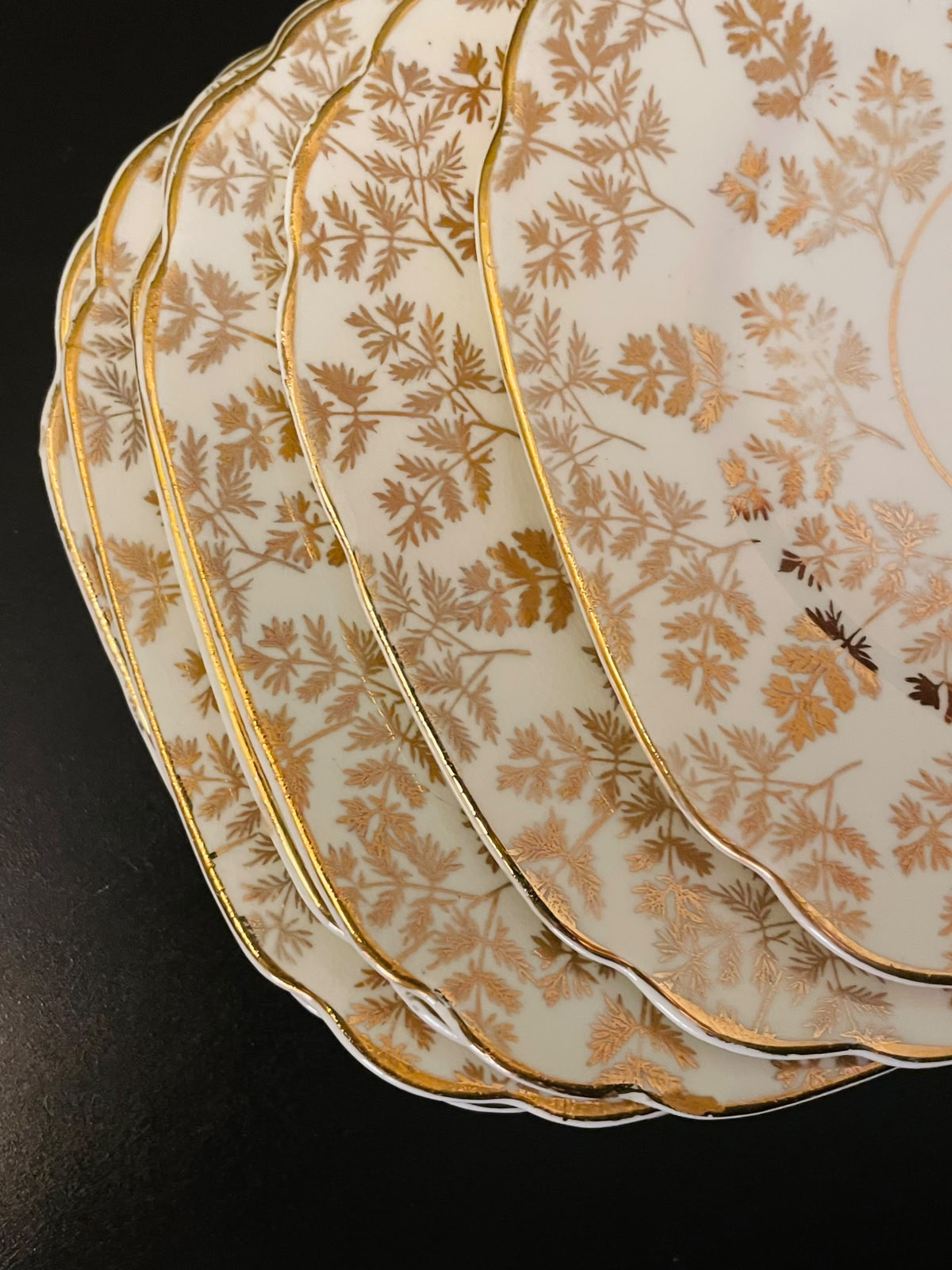 Royal Doulton Gold Floral Tea Set – Cups, Saucers & Plates