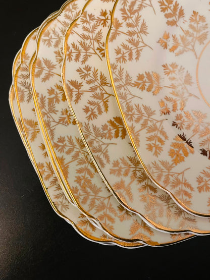 Royal Doulton Gold Floral Tea Set – Cups, Saucers & Plates