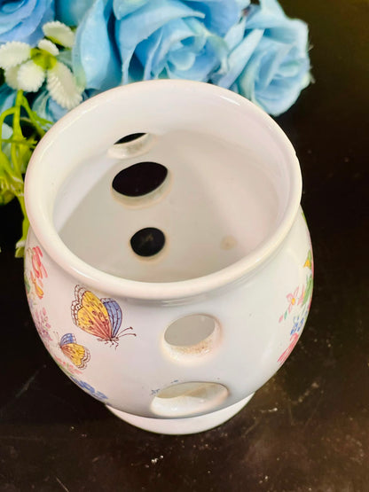 Butterfly Floral Ceramic Wax Melt & Oil Burner 10cm