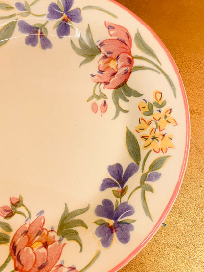 Set of 8 Staffordshire Tableware Chelsea Floral Salad Plates – Vintage English Dinnerware