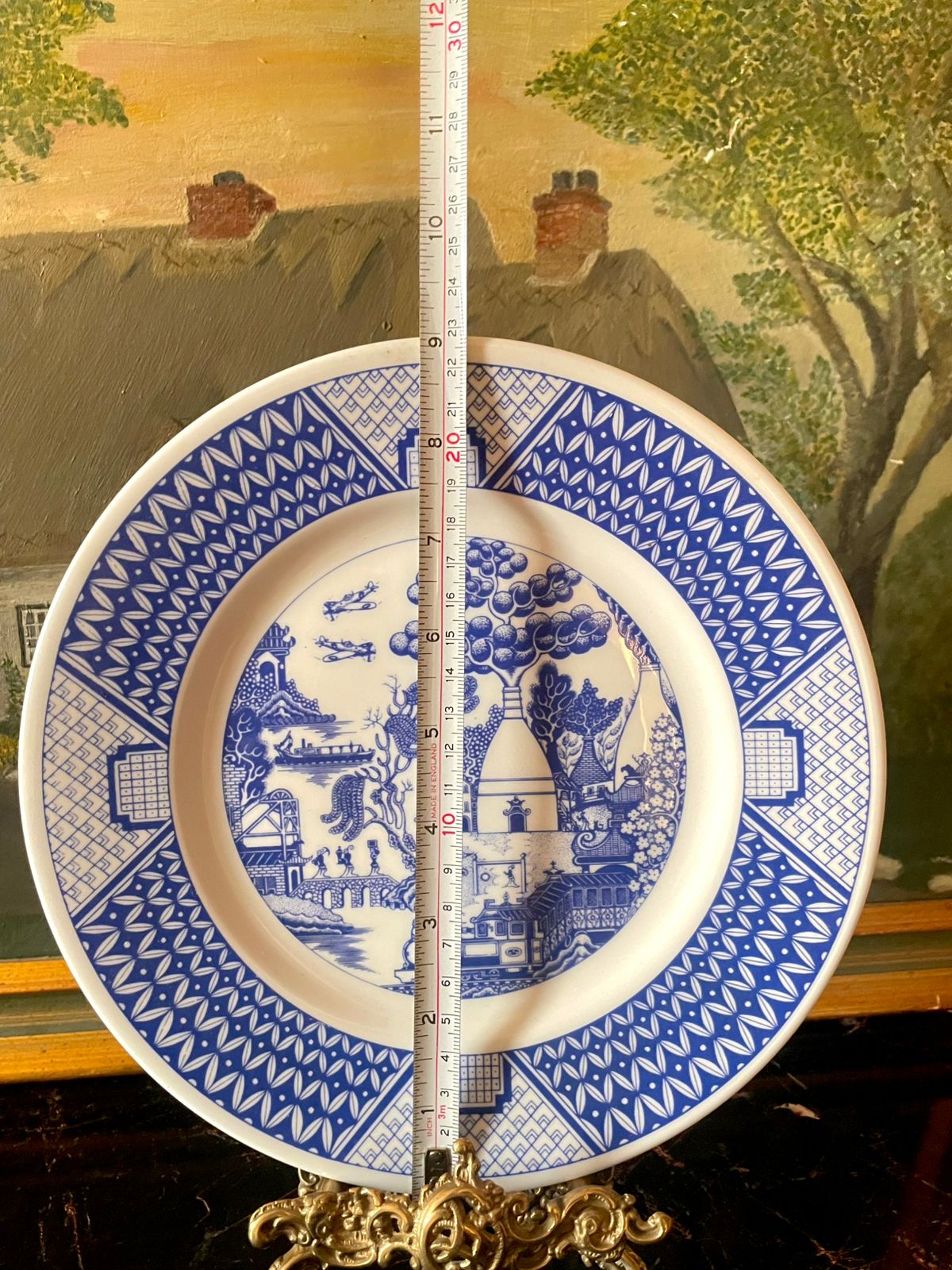 Gladstone Pottery Museum Commemorative Willow Plate 9 inches – 1985 (Stoke-on-Trent, England)