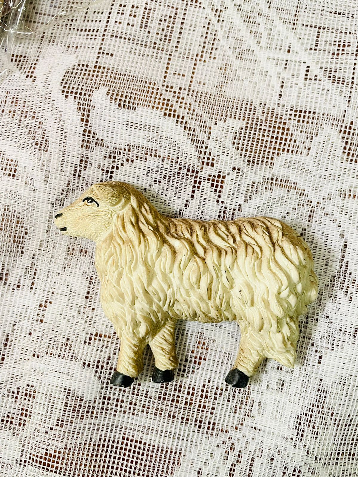 Vintage Sheep & Lamb Figurine Fridge Magnets – Cottage Set of 6