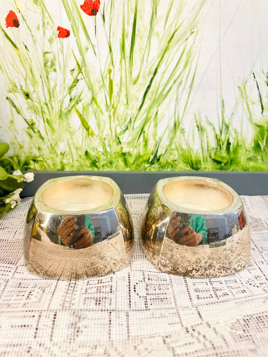 Pair of Silver Tealight Candle Holders