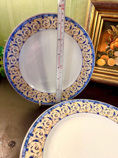 TTC Topchoice Vintage Salad Plates Set of 6 – 7.5 Inch Blue Border