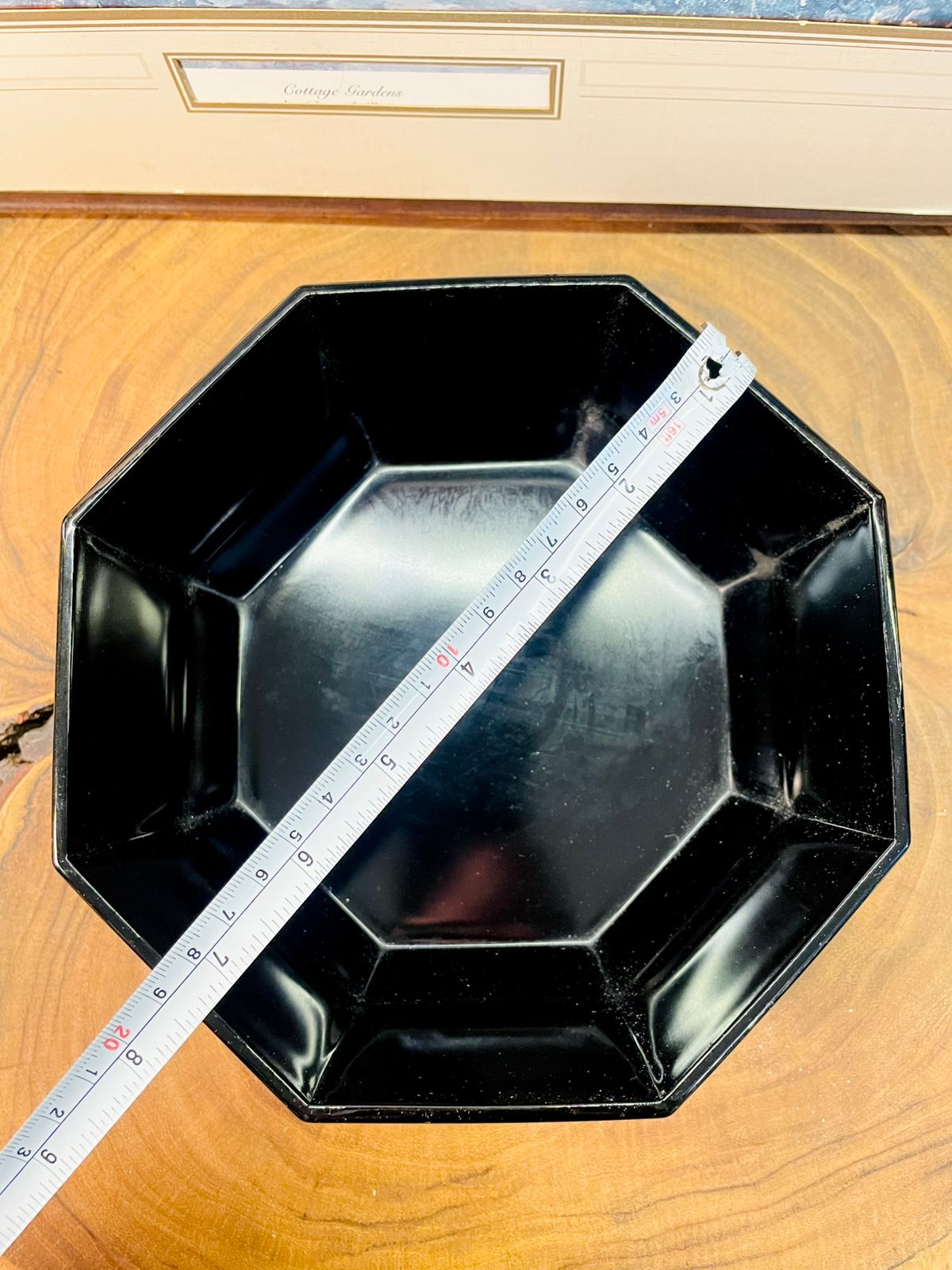 Black Geometric Bowl Modern Glossy Serving Dish