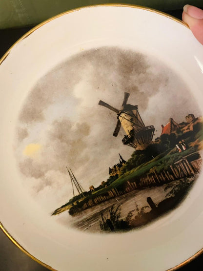 Britannia Designs Ironstone Windmill Wall Plate 7"