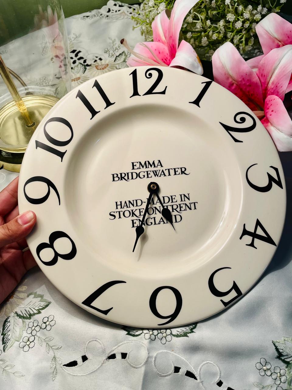 Emma Bridgewater Large Ceramic Wall Clock 30 cm Stoke-on-Trent England
