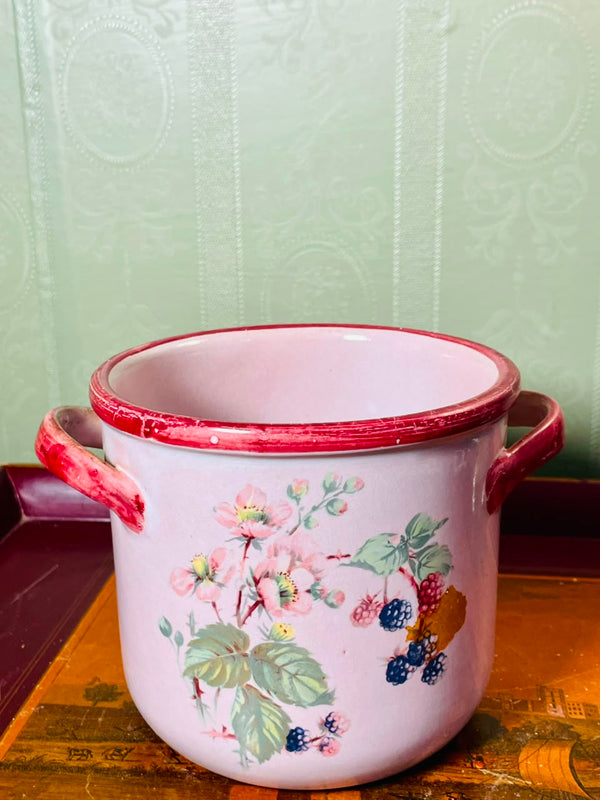Vintage Italian Spaghetti Recipe Ceramic Cooking Pot – 7 Inch