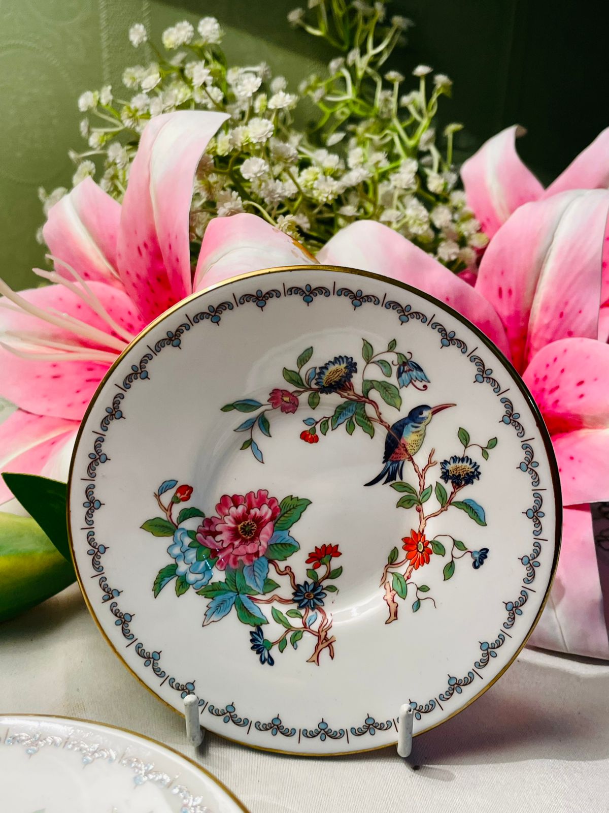 Aynsley Pembroke Fine Bone China Side Plates Set of 7 – Made in England 14 cm