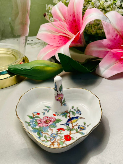 Aynsley Pembroke Fine Bone China Heart Ring Dish 10cm