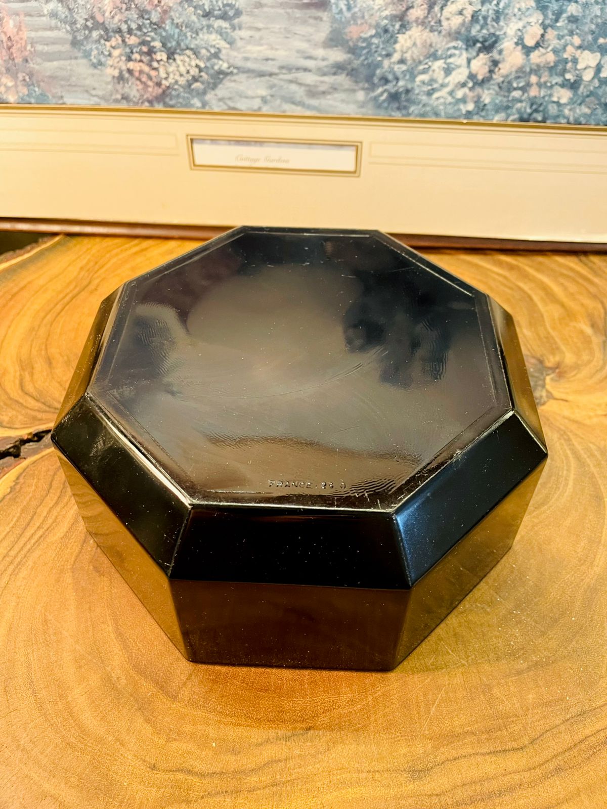 Black Geometric Bowl Modern Glossy Serving Dish