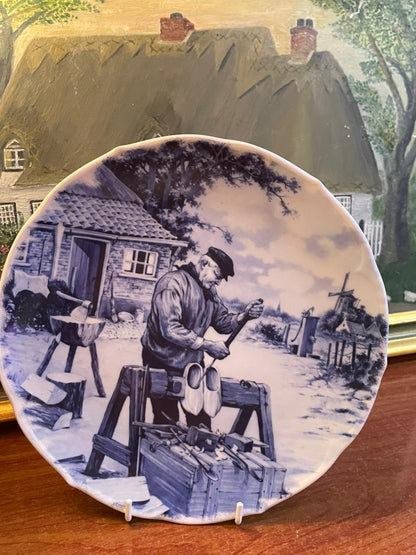 1984 Ter Steege Delft Blauw Plate | Hand Decorated Holland