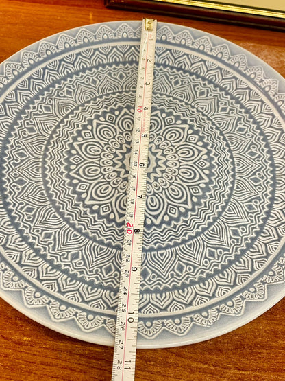 Moroccan Mandala Decorative Platter– Large Boho Ceramic