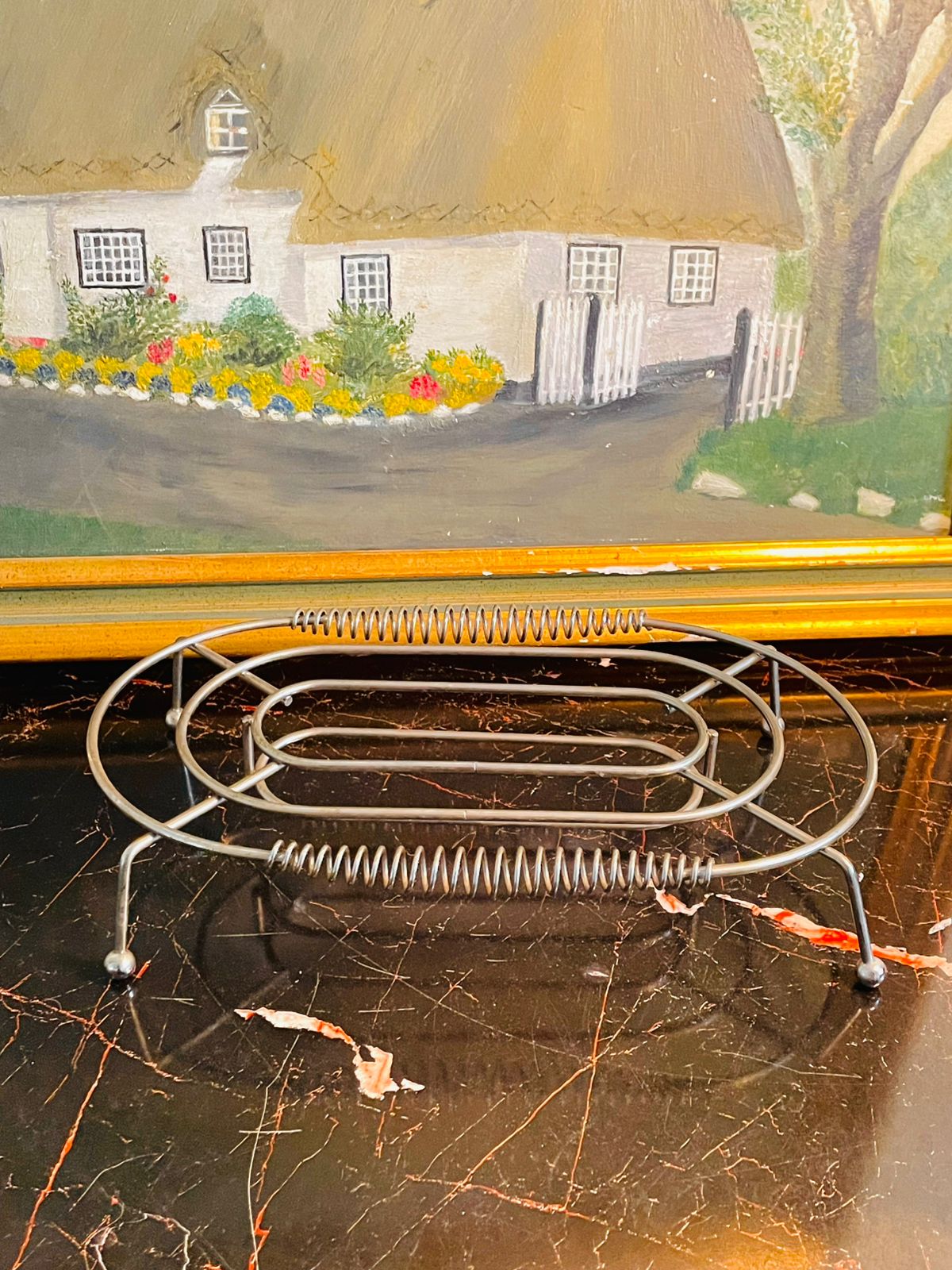 Food Warmer Stand, Vintage Trivet, Metal Serving Stand, Buffet Table Accessories, Silver Kitchenware, Hot Dish Holder, Tea Time Stand, Tabletop Decor, Heat Protection Trivet, Vintage Kitchen Decor, Serving Accessories