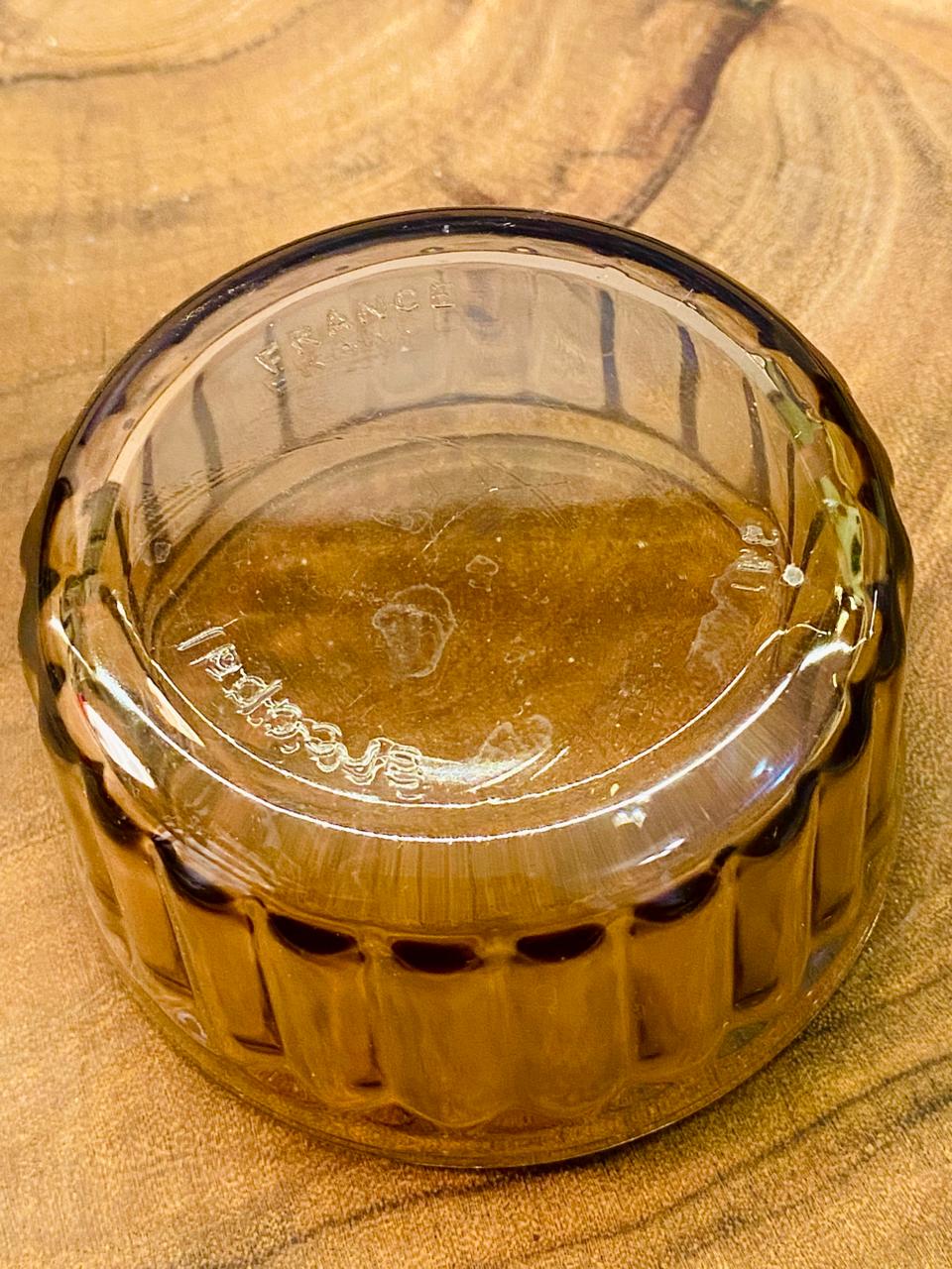 Vintage French Amber Glass Dessert Bowls / Rumpkins Set of 10