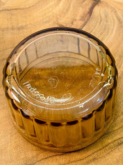 Vintage French Amber Glass Dessert Bowls / Rumpkins Set of 10