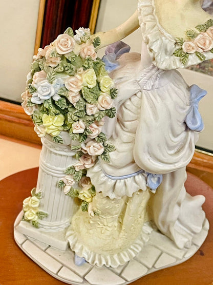 Leonardo Collection Constance Figurine – 11” Floral Victorian Lady