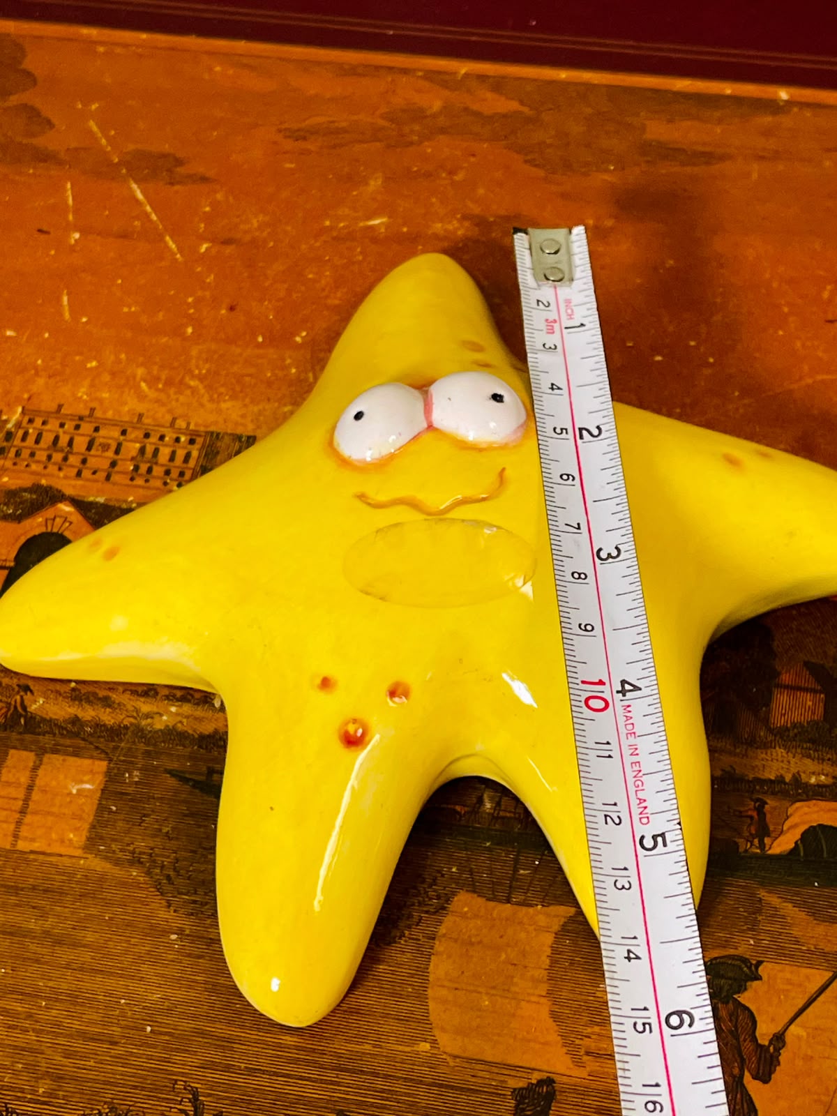 Yellow Starfish Wall Plaque – 6 Inch