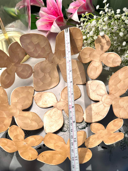 Gold-Tone Floral Metal Wall Decor 11 Inch Made in India