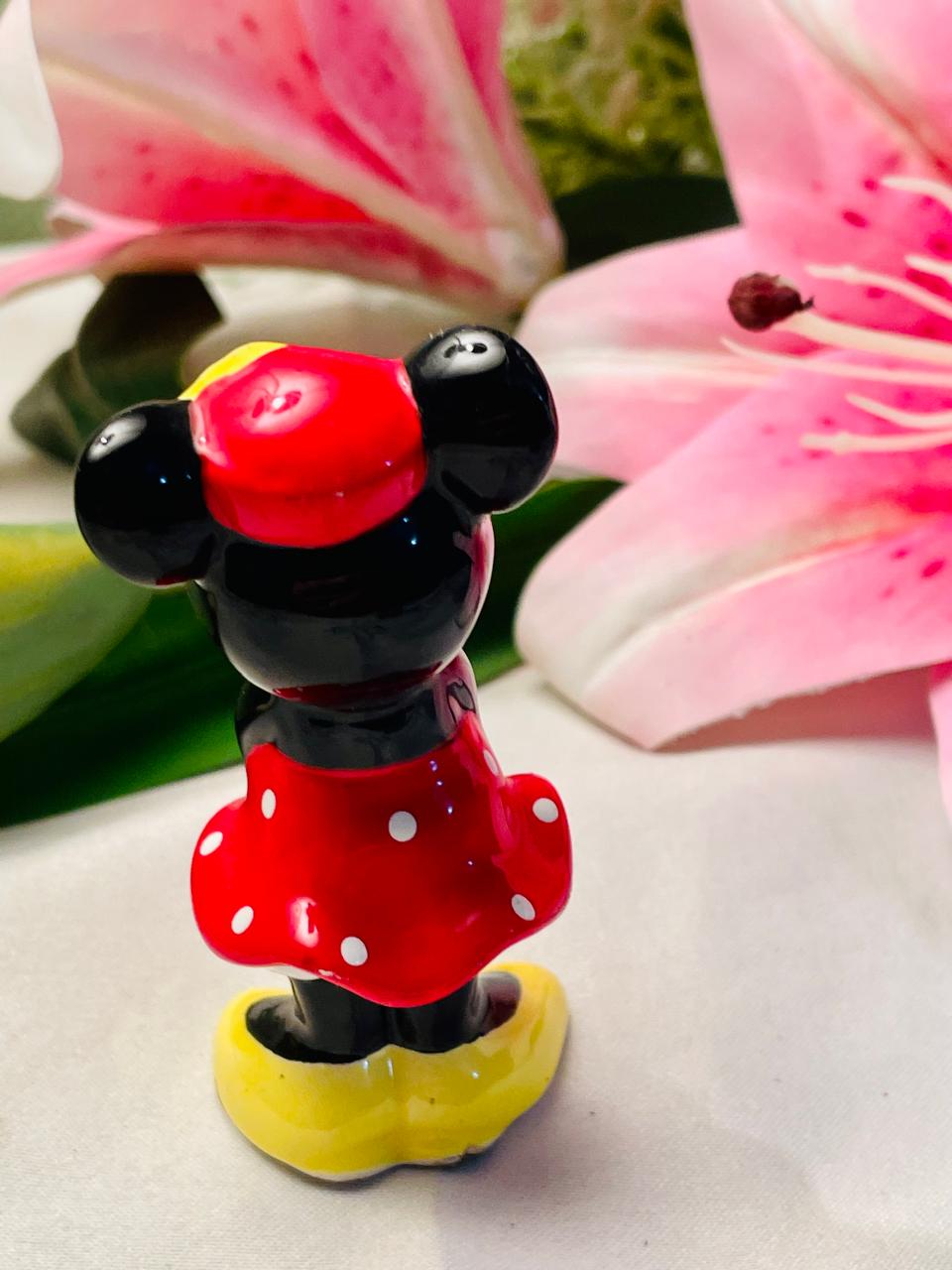 Vintage Minnie Mouse Style Ceramic Figurine 8 cm
