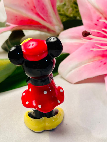 Vintage Minnie Mouse Style Ceramic Figurine 8 cm
