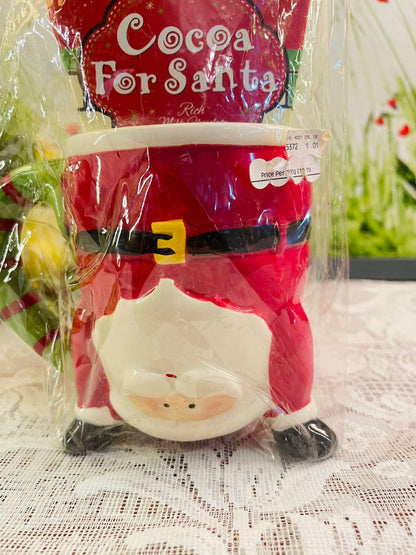 Santa Hot Cocoa Mug Gift Set | Christmas Decor