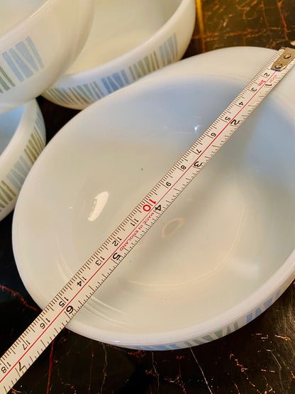 Set of 4 Vintage Opal Glass Deep Bowls – Mid-Century - Oven Safe Deep Bowls