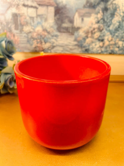 Red Ceramic Planter Made in Germany Modern Home Decor