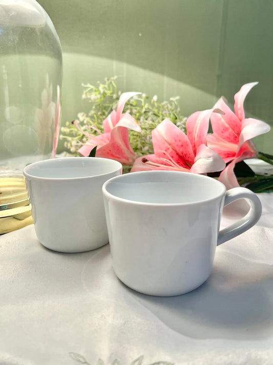 IKEA White Ceramic Coffee Mugs – Set of 2, 3 Inches