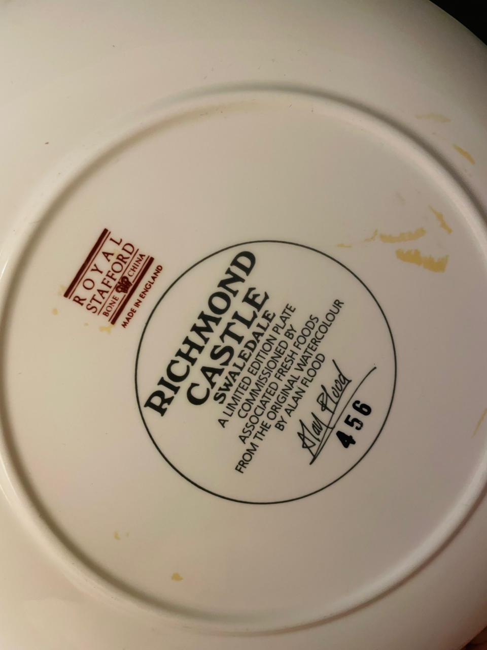 Royal Stafford Richmond Castle Bone China Plate 8.5"