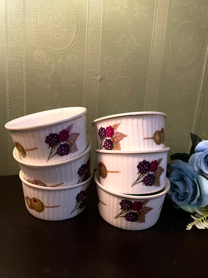 Royal Worcester Evesham Ramekin Dishes Set of 6