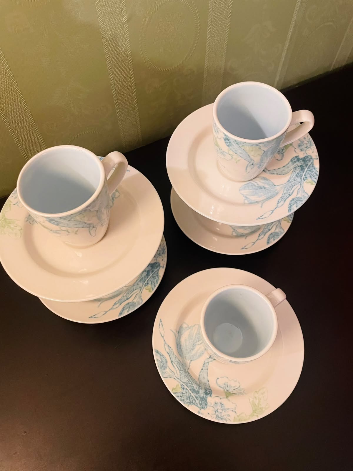 Johnson Brothers Chambray Coffee Cup & Saucer Set of 5