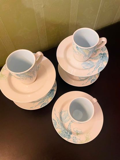 Johnson Brothers Chambray Coffee Cup & Saucer Set of 5