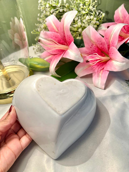 White Heart-Shaped Serving Bowl – 5.5 Inch