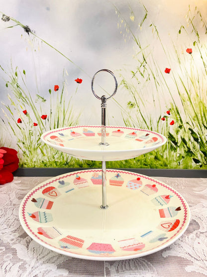 Two Tier Cupcake Cake Stand