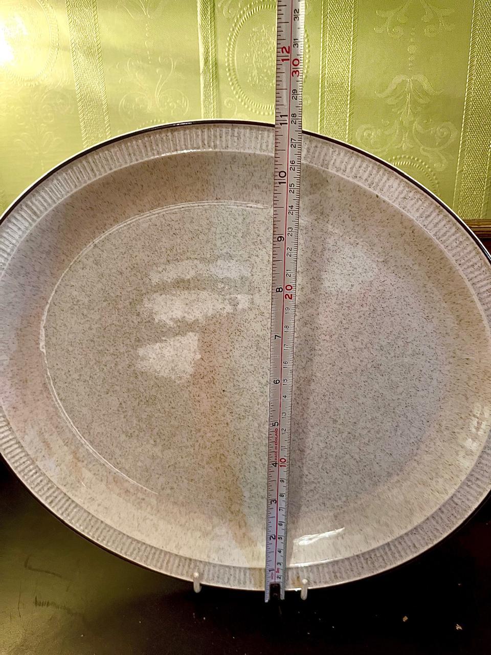 Vintage Speckled Ceramic Serving Platter – 12 Inch