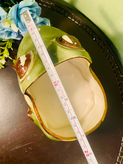 Vintage Ceramic Frog Planter – 7 Inch