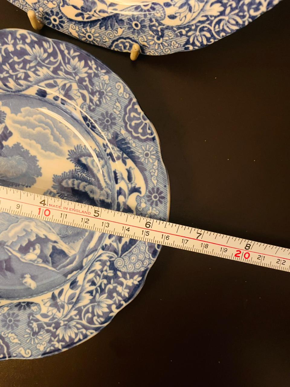 Vintage Copeland Spode Italian Blue Transferware Plates – Set of 2