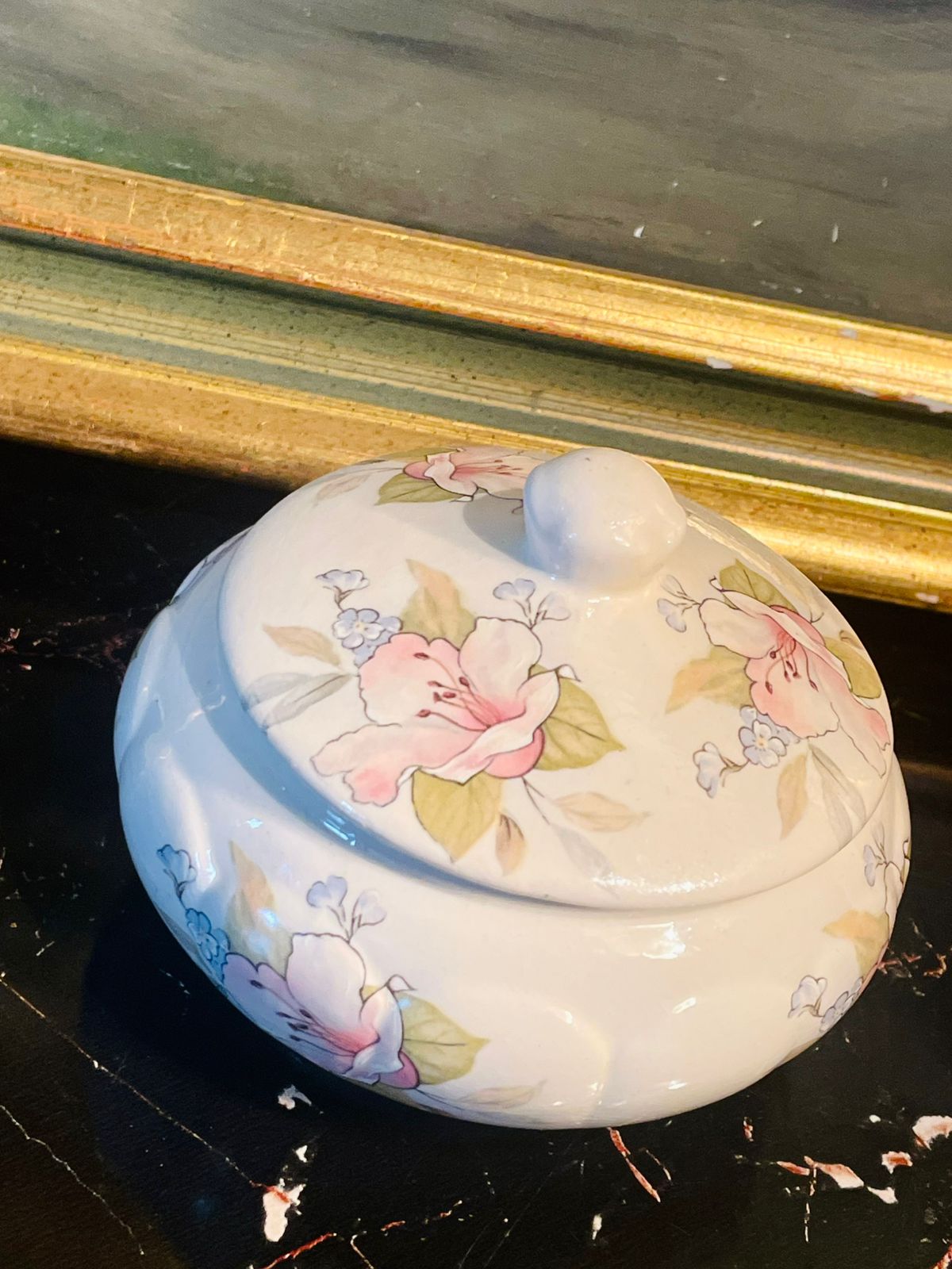 Tyne Potteries England Floral Sugar Bowl with Lid – Vintage Fine China
