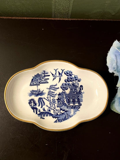 Coalport Willow Bone China Trinket Dish 5 Inch
