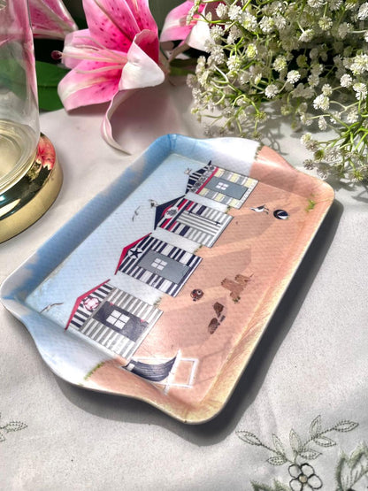 Beach Hut Scenic Serving Tray 8 Inch